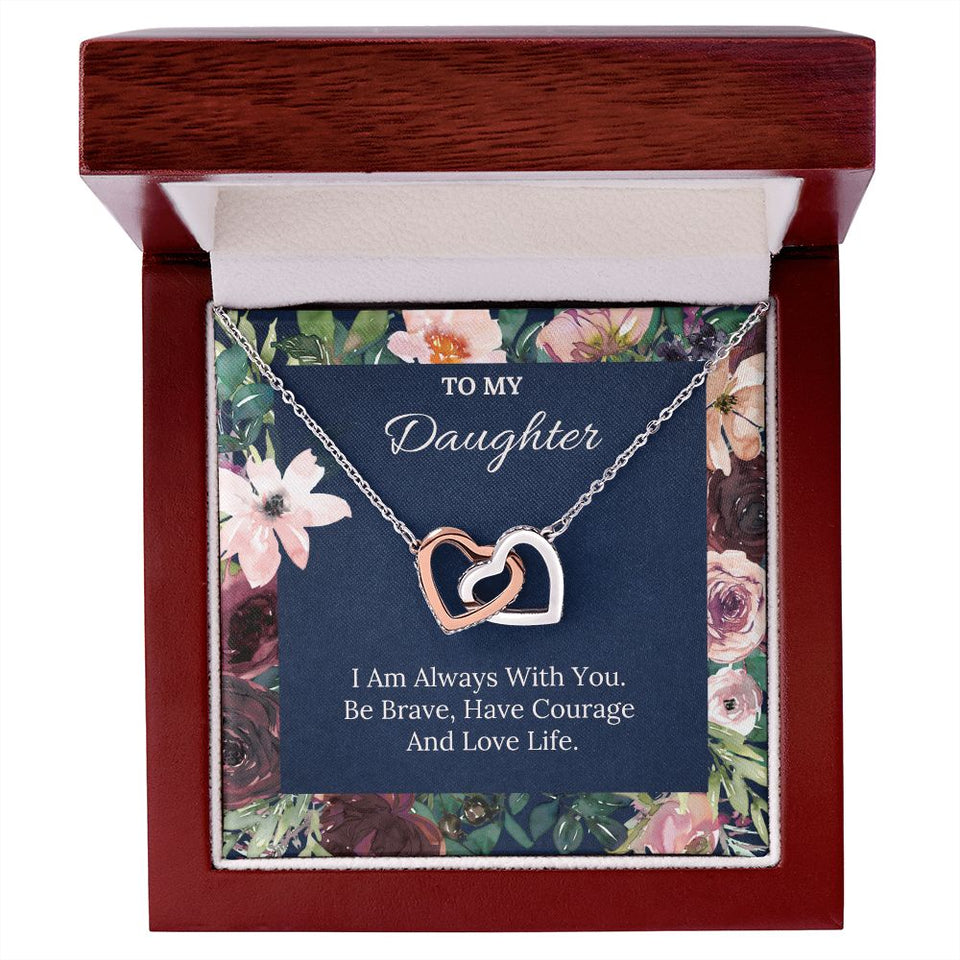 Always With You - Interlocking Hearts Necklace For Daughter