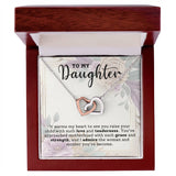 Daughter Admiration Interlocking Hearts Necklace