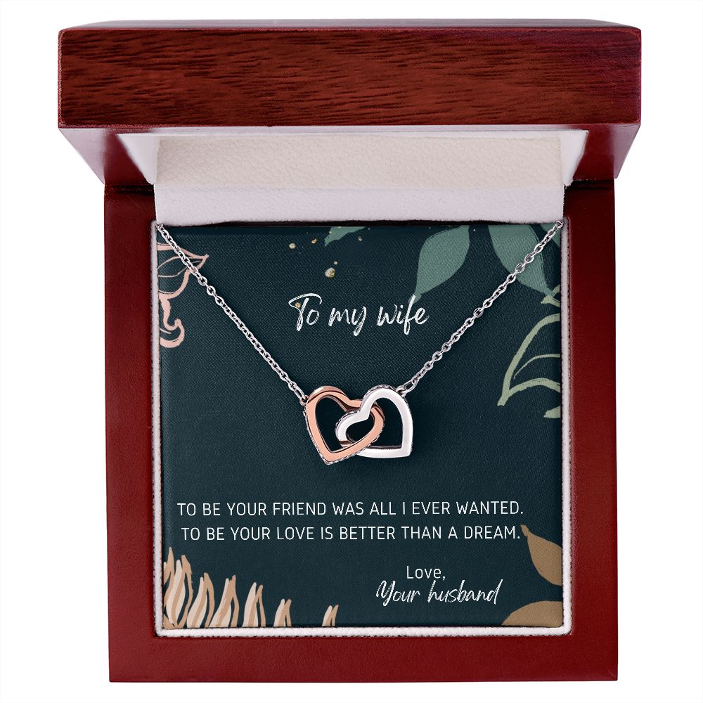 Better Than A Dream - Interlocking Hearts Necklace For Wife