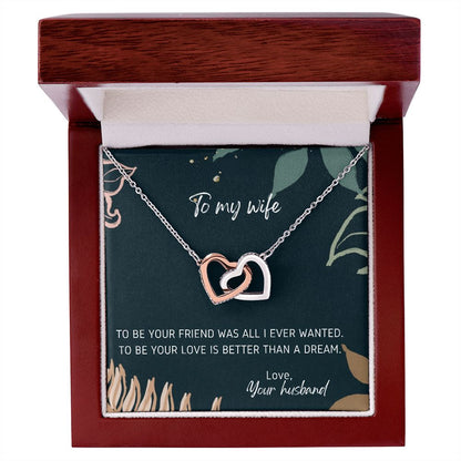 Better Than A Dream - Interlocking Hearts Necklace For Wife