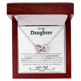 To My Daughter | I Will Always Keep You In My Heart | Interlocking Hearts Necklace