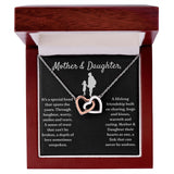 Special Bond That Spans The Years - Interlocking Hearts Necklace For Daughter
