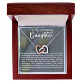Daughter Motherhood Interlocking Hearts Necklace
