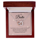 Bestie True Friends Interlocking Hearts Necklace