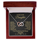 Gift For Daughter Necklace From Mom -  My Little Girl To Me Love, Mom Necklace, Interlocking Hearts Necklace