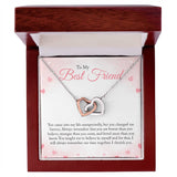 To my Bestie  Interlocking Hearts Necklace