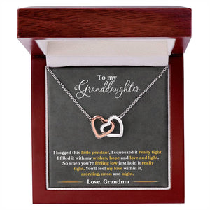 Granddaughter Hugged This Necklace Tight  Interlocking Hearts Necklace