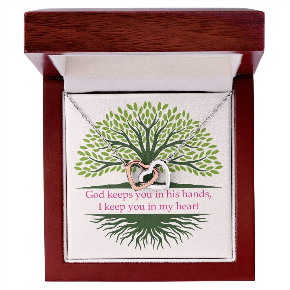 Faith Interlocking Hearts Necklace