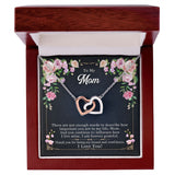 To My Mom necklace, Forever Grateful to Mom | Interlocking Hearts Necklace