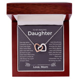 I'll Be Loving You Still - Interlocking Hearts Necklace For Daughter