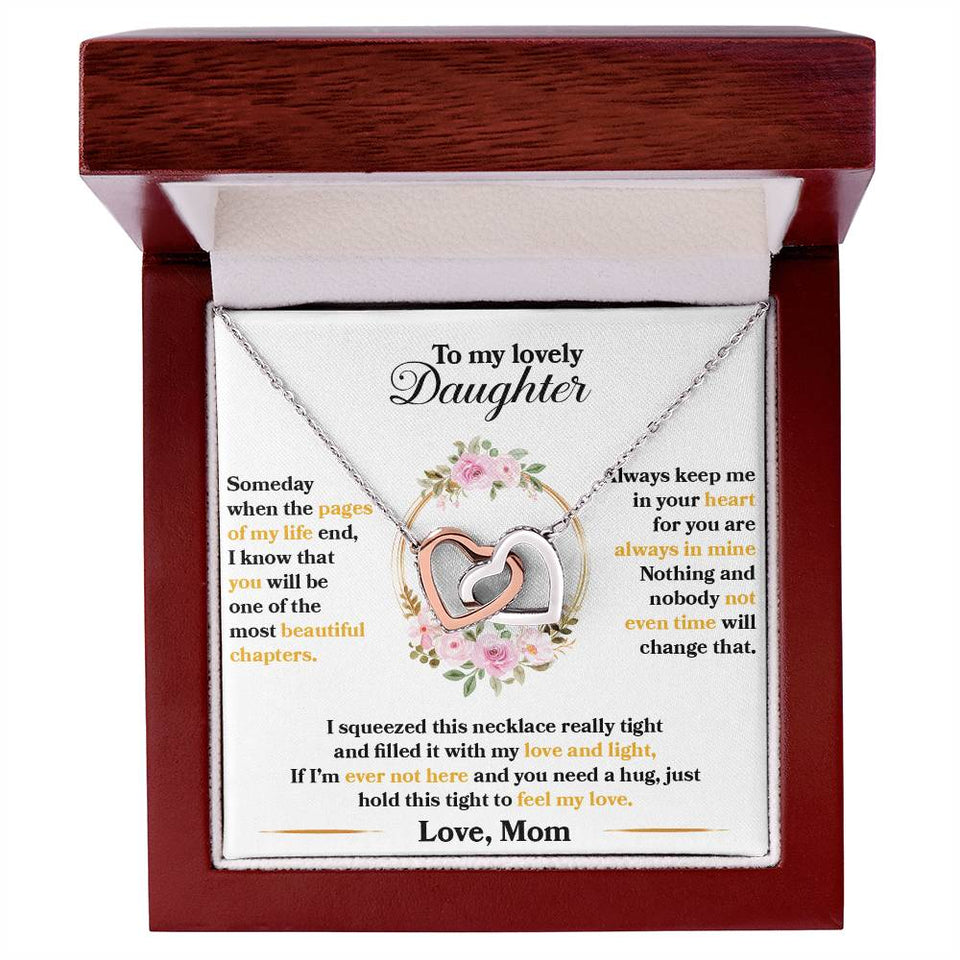 Daughter Pages Interlocking Hearts Necklace