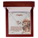 Daughter I Always Have Your Back Interlocking Hearts Necklace