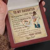 To My Daughter | Never Forget That I Love You | Interlocking Hearts Necklace | Anniversary Gift