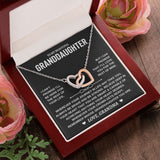 Granddaughter Gift From Grandma | Interlocking Hearts Necklace with Message Card