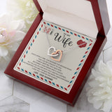 Wife Once Upon A Time, Interlocking Hearts Necklace, Romantic Gift For Wife From Husband