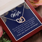 To My Wife Interlocking Hearts Rose Gold Necklace Gift From Husband