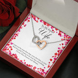 To My Future Wife Forever and Always Interlocking Hearts Necklace