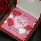 To My Best Friend Galentine's Day Interlocking Hearts Necklace