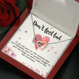Girlfriend and Soulmate Necklace - Don't Feel Bad If You See Your Ex Interlocking Hearts Necklace