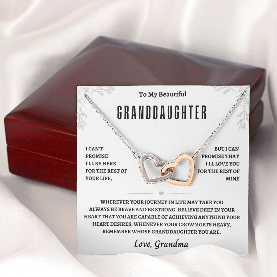 GrandDaughter From Grandma:Interlocking Hearts Necklace
