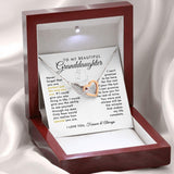 To My Beautiful Granddaughter Never Forget Interlocking Hearts Necklace