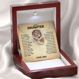 Daughter Necklace This Old Lion - I Am Pround To Be Your Father Interlocking Hearts Necklace