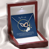 Wife - I Love You More Than Words Can Say - Interlocking Hearts Necklace