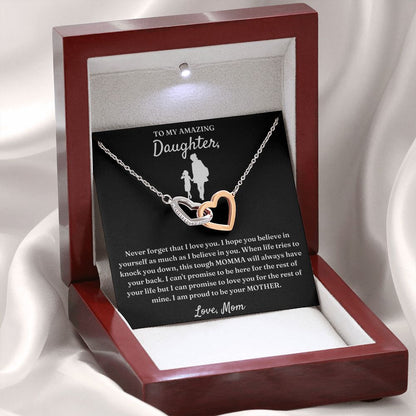 I Believe In You - Interlocking Hearts Necklace For Daughter