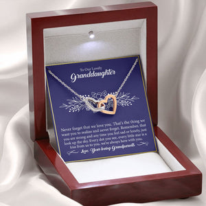 To Our Lovely Granddaughter - Interlocking Hearts Necklace