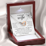 To My Wife - Love and Light - Interlocking Hearts Necklace
