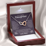 You Snuggled Right Into My Heart - Interlocking Hearts Necklace For Daughter