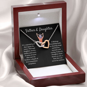 Lifelong Friendship - Interlocking Hearts Necklace For Daughter