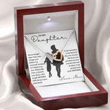 To My Daughter necklace, My Promise - Interlocking Hearts Necklace For Daughter