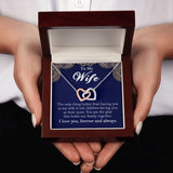 To My Wife Interlocking Hearts Rose Gold Necklace Gift From Husband