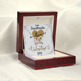 To Your Soulmate Interlocking Hearts Necklace Gift For Happy Valentine's Day