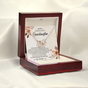 To my GrandDaughter - Love You For The Rest of Mine - Interlocking Hearts Necklace Gift