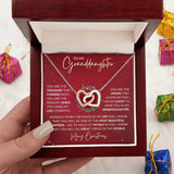 Granddaughter Christmas Interlocking Hearts Necklace Gift