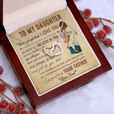 To My Daughter | Never Forget That I Love You | Interlocking Hearts Necklace | Anniversary Gift
