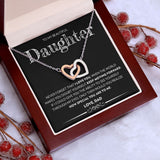 To My Beautiful Daughter (From Dad) | Never Forget That I Love You | Interlocking Hearts Necklace