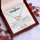 To My Daughter | I Will Always Keep You In My Heart | Interlocking Hearts Necklace