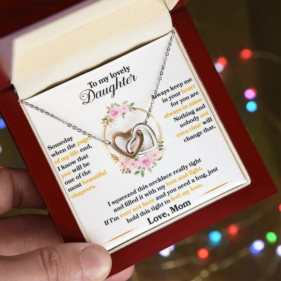 Daughter Pages Interlocking Hearts Necklace