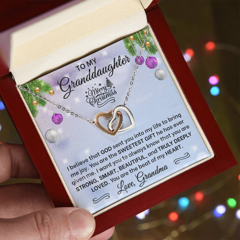 Granddaughter Interlocking Hearts Necklace