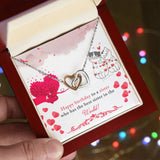 Sister Birthday Interlocking Hearts Necklace