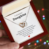To My Beautiful Daughter - Interlocking Hearts Necklace For Daughter