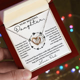 Feel My Love - Interlocking Hearts Necklace For Daughter