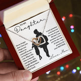 To My Daughter necklace, My Promise - Interlocking Hearts Necklace For Daughter