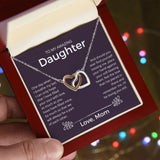 I'll Be Loving You Still - Interlocking Hearts Necklace For Daughter