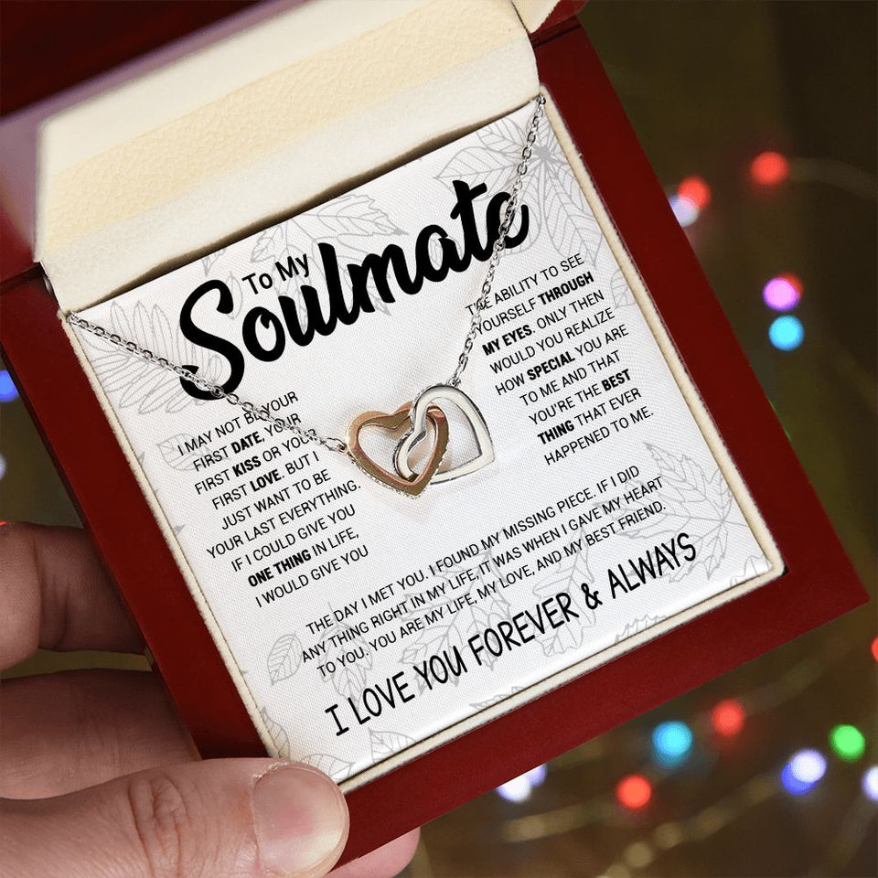 To My Soulmate | To Be Your Last Everything | Interlocking Hearts necklace