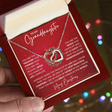 Granddaughter Christmas Interlocking Hearts Necklace Gift