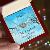 Mom In Heaven Interlocking Hearts Necklace